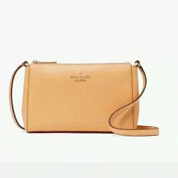 kate spade Handbags - NWT Authentic Kate Spade New York Leila Mini Top Zip Crossbody Orange Cream
